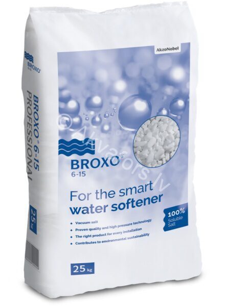 Sāls ūdens mīkstināšanai BROXO 25kg 6-15mm